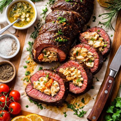 Image of Lobster Stuffed Beef Tenderloin