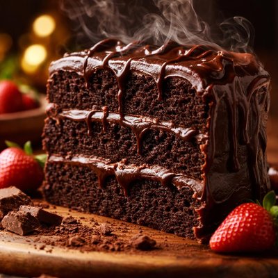 Image of Log Cabin Chocolate Cake