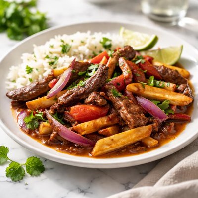 Image of Lomo Saltado Beef and Potatoes Peruvian Style