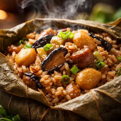Image of Vegan Lotus Leaf Rice