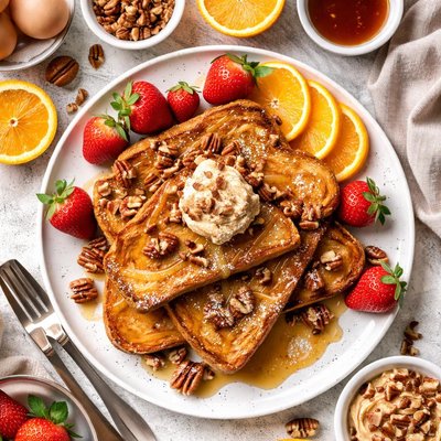 Image of Louisiana Sweet Potato French Toast with Pecan Honey Butter