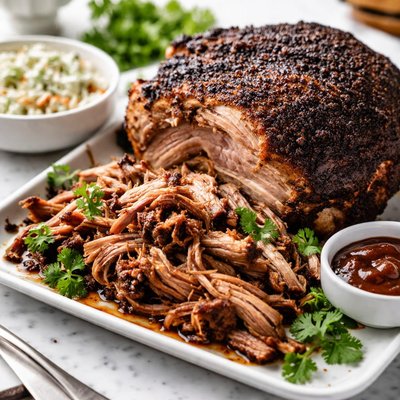 Image of Low and Slow Boston Butt Pork Bbq Oven Method