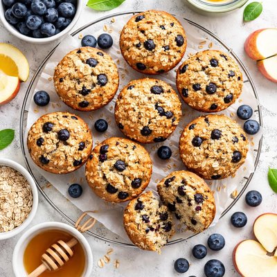 Image of Low Cal Blueberry Applesauce Muffins