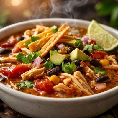 Image of Low Cal Chicken Tortilla Soup