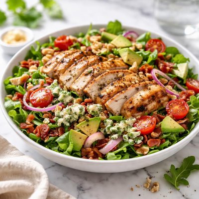 Image of Low Cal Low Carb Delicious Chicken Blue Cheese Salad