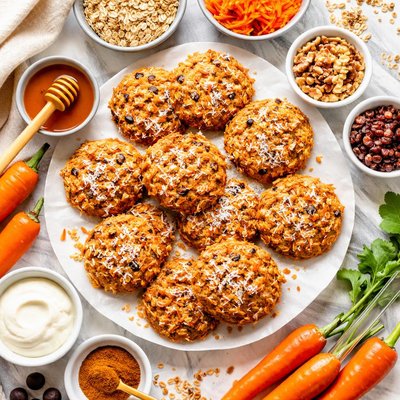 Image of Low Cal Low Fat Oatmeal Carrot Cookies