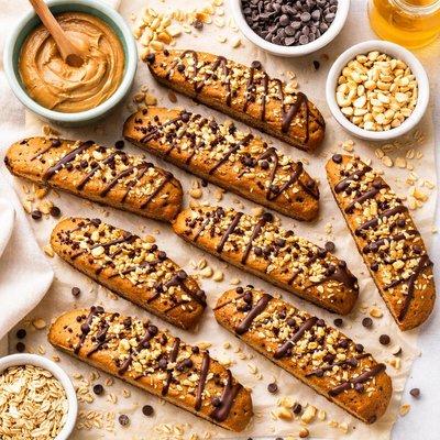 Image of Low Cal Peanut Butter Chocolate Chip Biscotti