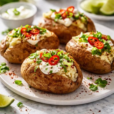 Image of Low Cal Spicy Baked Potatoes