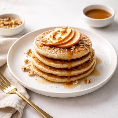 Image of Low Cal Vegan Applesauce Pancakes for One or Two