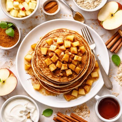 Image of Low Calorie Apple Cinnamon Pancakes