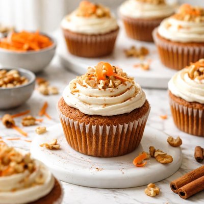 Image of Low Calorie Low Fat Carrot Cupcakes