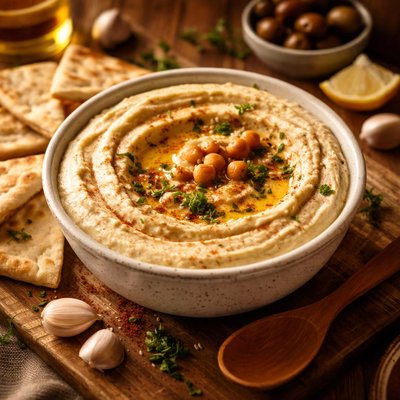 Image of Low Calorie Low Fat Garlic Hummus