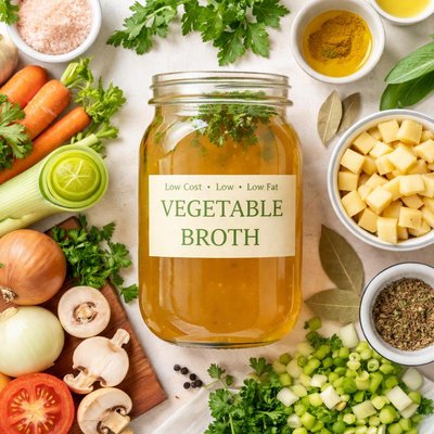 Image of Low Cost Low Salt Low Fat Vegetable Broth