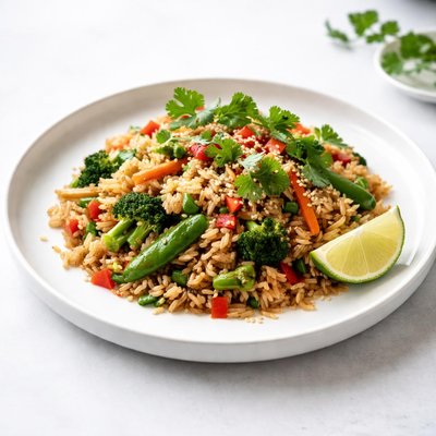 Image of Low G I Spicy Thai Vegetable Rice with Cilantro