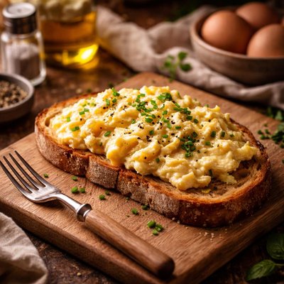 Image of Low Gi Creamy Scrambled Eggs