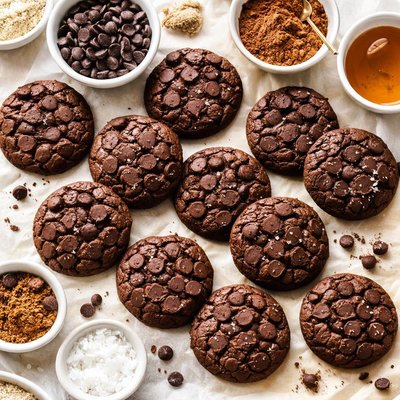 Image of Low Sugar Double Chocolate Chip Cookies