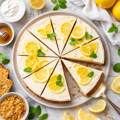 Image of Low Sugar Low Fat Lemon Cheesecake