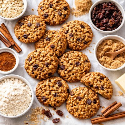 Image of Lower Fat Chewy Oatmeal Spice Cookies