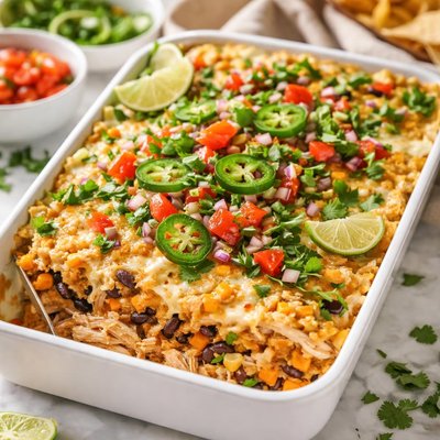Image of Lower Fat Chicken Chalupa Casserole