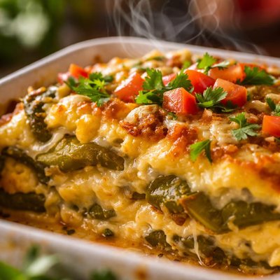 Image of Lower Fat Chiles Chiles Rellenos Casserole