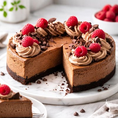 Image of Lower Fat Chocolate Cheesecake