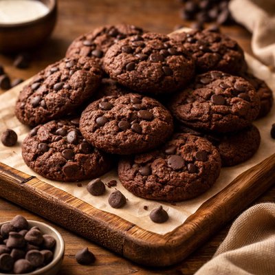 Image of Lower Fat Double Chocolate Chip Cookies Ww