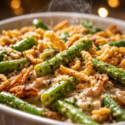 Image of Lower Fat Green Bean Casserole