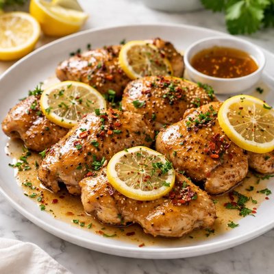 Image of Lower Fat Honey Lemon Chicken Thighs