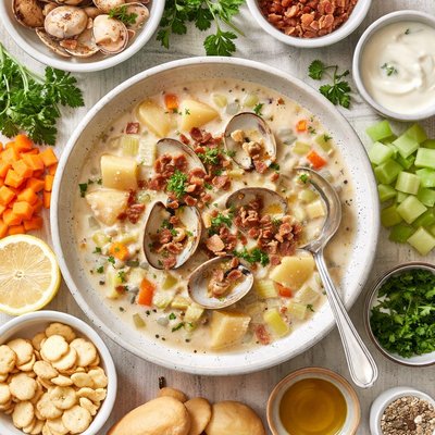 Image of Lower Fat New England Style Clam Chowder