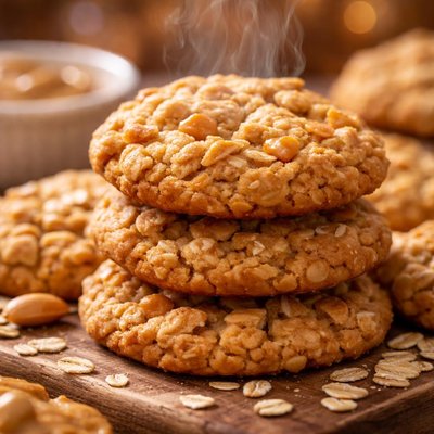 Image of Lower Fat Peanut Butter Oatmeal Cookies