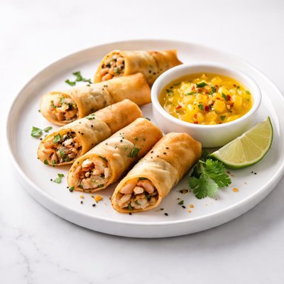 Image of Lucky 13 Spring Rolls with Pineapple Dipping Sauce