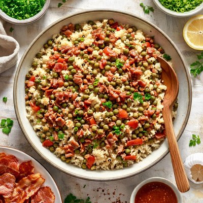Image of Lucky Black Eyed Peas with Rice Bacon