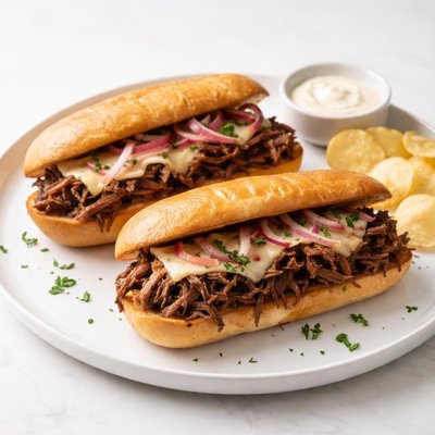 Image of Luscious Slow Simmered Beef Sammiches