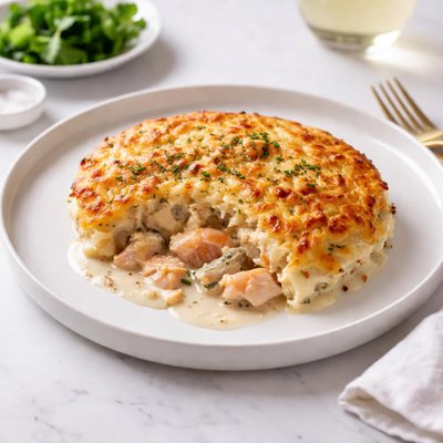 Image of Luxury Fish Pie with Cheesy Potato Rsti Topping