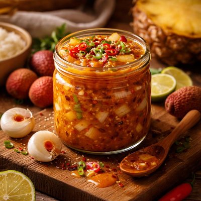 Image of Lychee and Pineapple Stir Fry Sauce