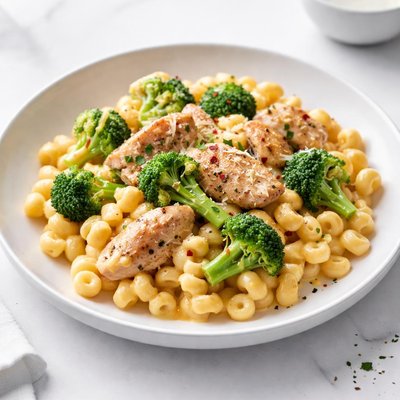 Image of Mac and Cheddar Cheese with Chicken and Broccoli