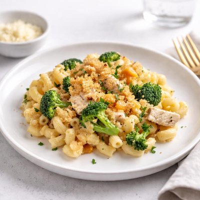 Image of Mac N Cheese Chicken Broccoli Casserole