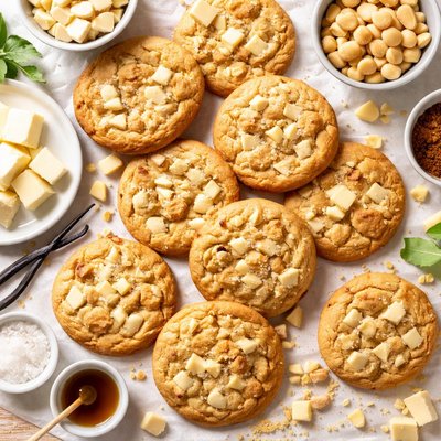 Image of Macadamia and White Chocolate Biccies