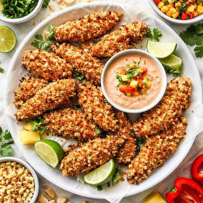 Image of Macadamia Crusted Chicken Tenders with Maui Sunset Sauce