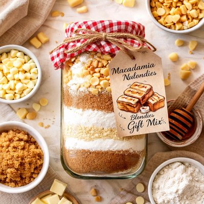 Image of Macadamia Nut Blondies Gift Mix in a Jar