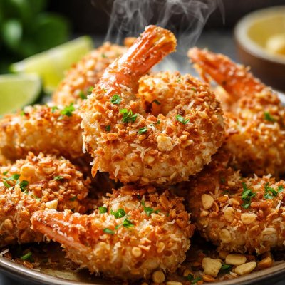 Image of Macadamia Nut Crusted Coconut Shrimp
