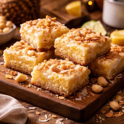 Image of Macadamia Nut Pina Colada Bars