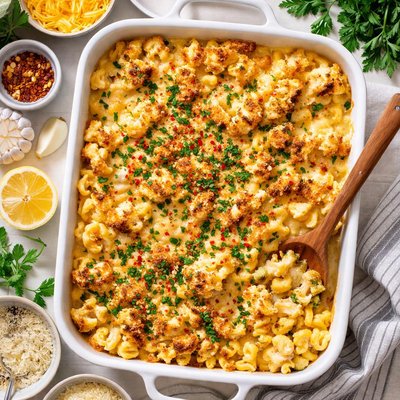 Image of Macaroni and Cauliflower Cheese Bake