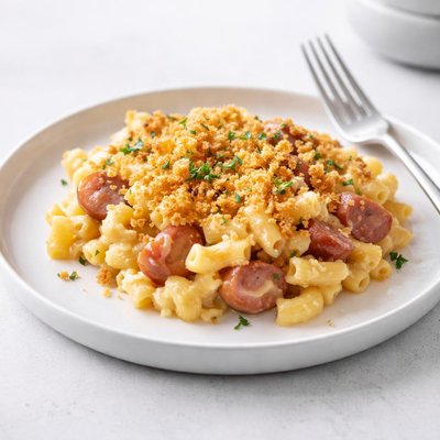 Image of Macaroni and Cheese Dog Casserole