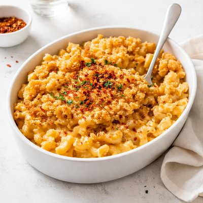 Image of Macaroni and Cheese Oven Baked Casserole with a Dash of Spicy