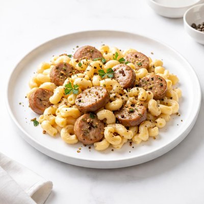Image of Vegan Macaroni and Cheese with Sausage