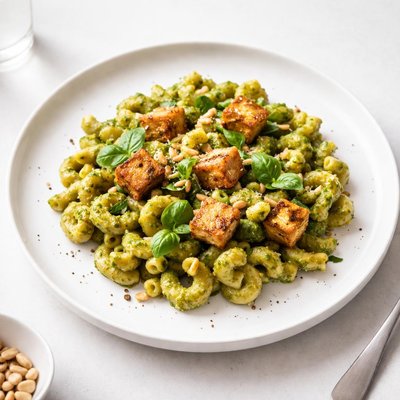 Image of Macaroni and Pesto with Tofu