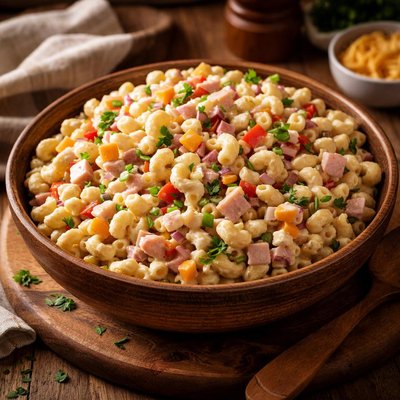 Image of Macaroni Ham Pasta Salad