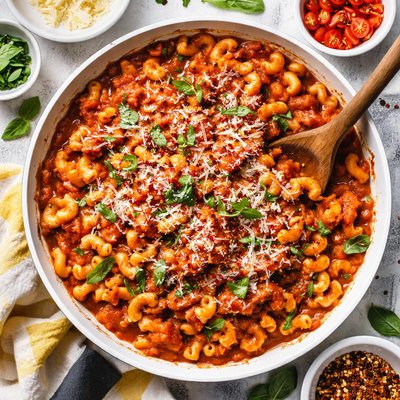 Image of Vegan Macaroni Pasta with Tomato Sauce