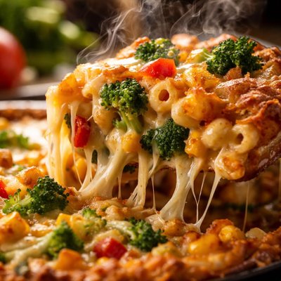 Image of Macaroni Vegetable Cheese Pie